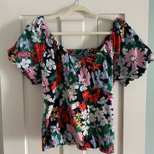 Old Navy Floral Puff Sleeve Blouse